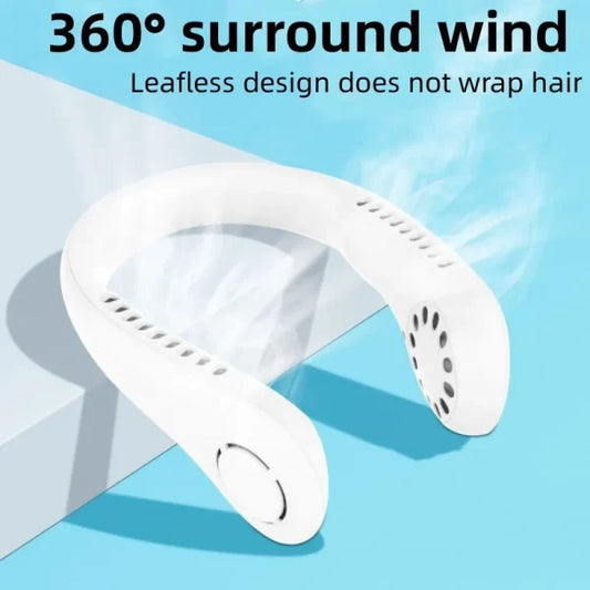 Portable Bladeless Neck Fan: Stay Cool Anywhere!